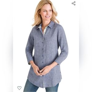 CHICO'S Women's no iron linen tunic